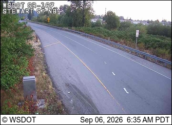 SR 167 at MP 10.6: Stewart Rd, NB Ramp live camera view