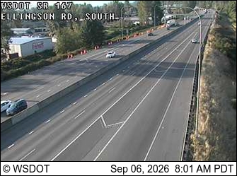 SR 167 at MP 12.1: Ellingson Rd, S live camera view