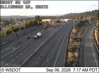 SR 167 at MP 12.4: Ellingson Rd, N live camera view