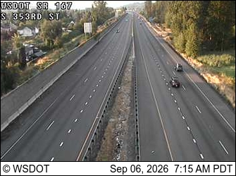 SR 167 at MP 13.1: S 353rd St live camera view