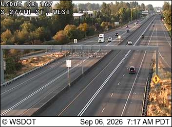 SR 167 at MP 17.9: S 277th St, West live camera view