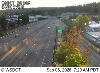 SR 167 at MP 21.3: 84th Ave S live camera view
