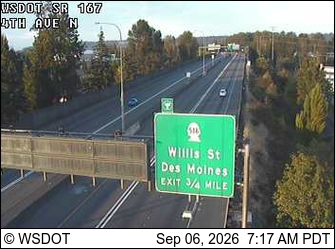 SR 167 at MP 20.6: 4th Ave N live camera view