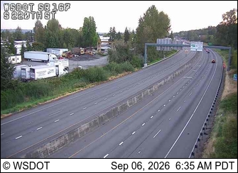 SR 167 at MP 21.8: S 220th St live camera view