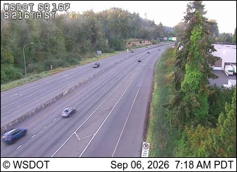 SR 167 at MP 22.2: S 216th St live camera view