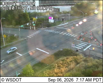 SR 167 at MP 24.4: S 180th, NB Ramp live camera view