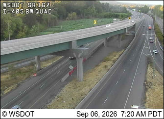 SR 167 at MP 26.2: I-405, SW Quad live camera view