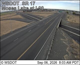 SR 17 at MP 50.8: Moses Lake at I-90 live camera view