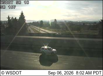 SR 18 at MP 2.8: SR 167 Interchange live camera view