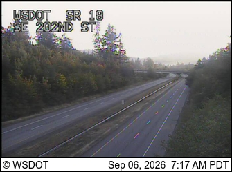 SR 18 at MP 18.7: SE 202nd St live camera view