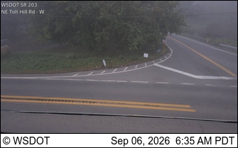 SR 203 at MP 5.2: NE Tolt Hill Rd live camera view