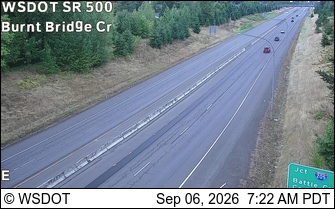 SR 500 at MP 1.4: Burnt Bridge Creek live camera view