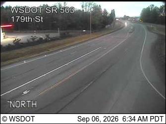 SR 503 at MP 6: 179th St live camera view