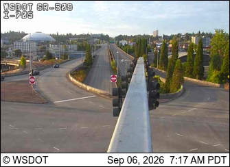 SR 509 at MP 0: I-705 Interchange live camera view