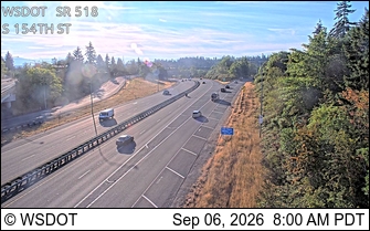 SR 518 at MP 1.6: S 154th St live camera view