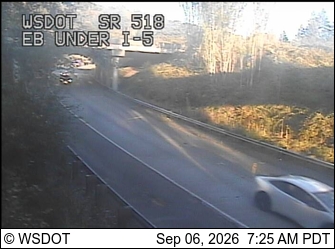 SR 518 at MP 3.8: EB Under I-5 live camera view