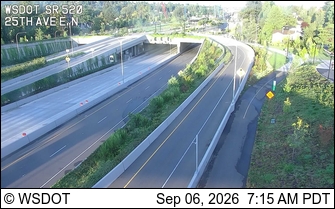 SR 520 @ MP 1.1: 25th Ave E, North live camera view
