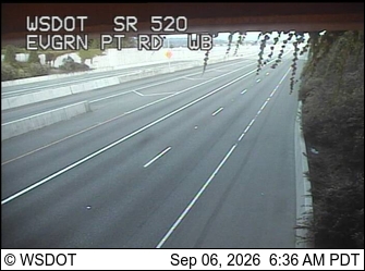 SR 520 at MP 4: Evergreen Pt Rd, WB live camera view