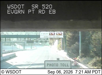 SR 520 at MP 4.1: Evergreen Pt Rd, EB live camera view