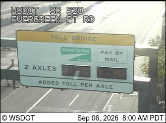 SR 520 at MP 4.1: Evergreen Pt Rd live camera view