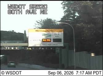 SR 520 at MP 4.3: 80th Ave NE live camera view