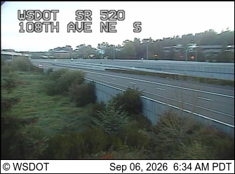 SR 520 at MP 6.2: 108th Ave NE, South live camera view