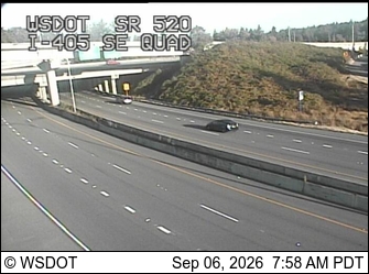 SR 520 at MP 7: I-405 SE Quad live camera view