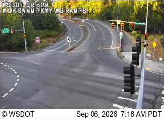 SR 520 at MP 11.8: W Lake Sammamish, WB Ramps live camera view