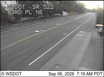 SR 522 at MP 8.1: 83rd Pl NE live camera view