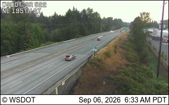 SR 522 at MP 12.9: NE 195th St live camera view