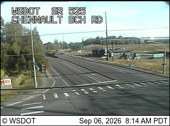 SR 525 at MP 4.8: Chennault Bch Rd live camera view