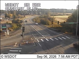 SR 532 at MP 0: Sunrise Blvd live camera view