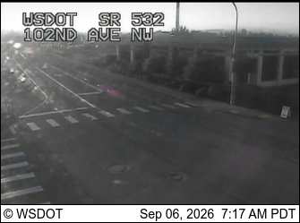 SR 532 at MP 4: 102nd Ave NW live camera view