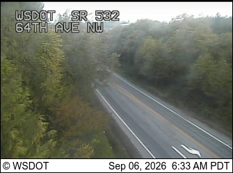 SR 532 at MP 6.4: 64th Ave NW live camera view