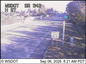 SR 543 at MP 0.5: H St live camera view