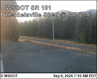 US 101 at MP 214.7: Heckelsville Shed live camera view