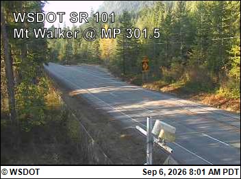 US 101 at MP 301.5: Mt Walker live camera view