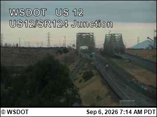 US 12 at MP 295: SR 124 Interchange live camera view