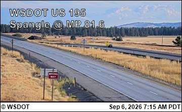US 195 at MP 81.6: Spangle (4) live camera view