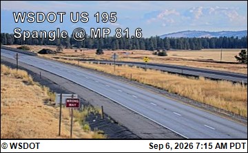 US 195 at MP 81.6: Spangle (3) live camera view