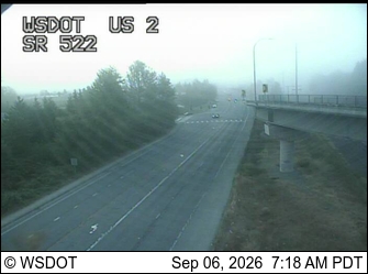 US 2 at MP 14.3: SR 522 Interchange live camera view