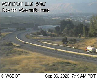 US 2 at MP 118.7: US 97 Interchange (View South) live camera view