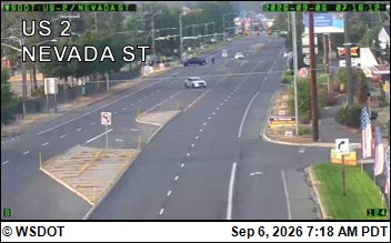 US 2 at MP 294.1: Nevada St live camera view