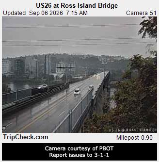 US 26 at Ross Island Bridge live camera view