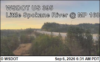 US 395 at MP 168: Little Spokane River (1) live camera view