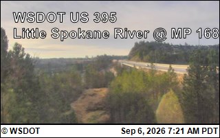 US 395 at MP 168: Little Spokane River (4) live camera view