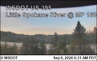 US 395 at MP 168: Little Spokane River (8) live camera view