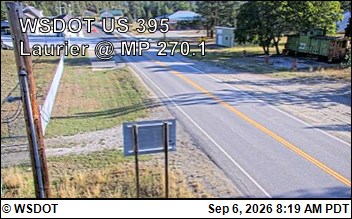US 395 at MP 270.1: Laurier (2) live camera view