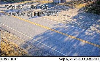 US 395 at MP 270.1: Laurier (4) live camera view