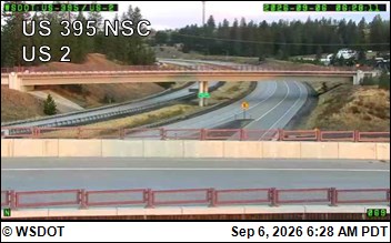 US 395 NSC at MP 165.7: US 2 Interchange live camera view